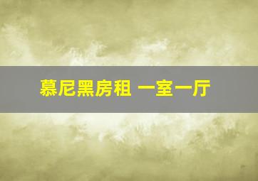 慕尼黑房租 一室一厅